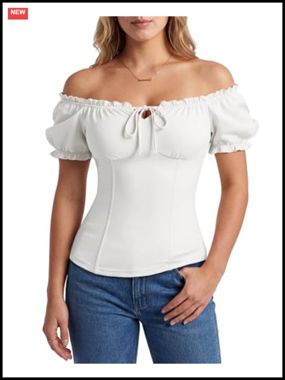 Peasant Blouse Off Shoulder Puff Sleeve Vintage Renaissance Top